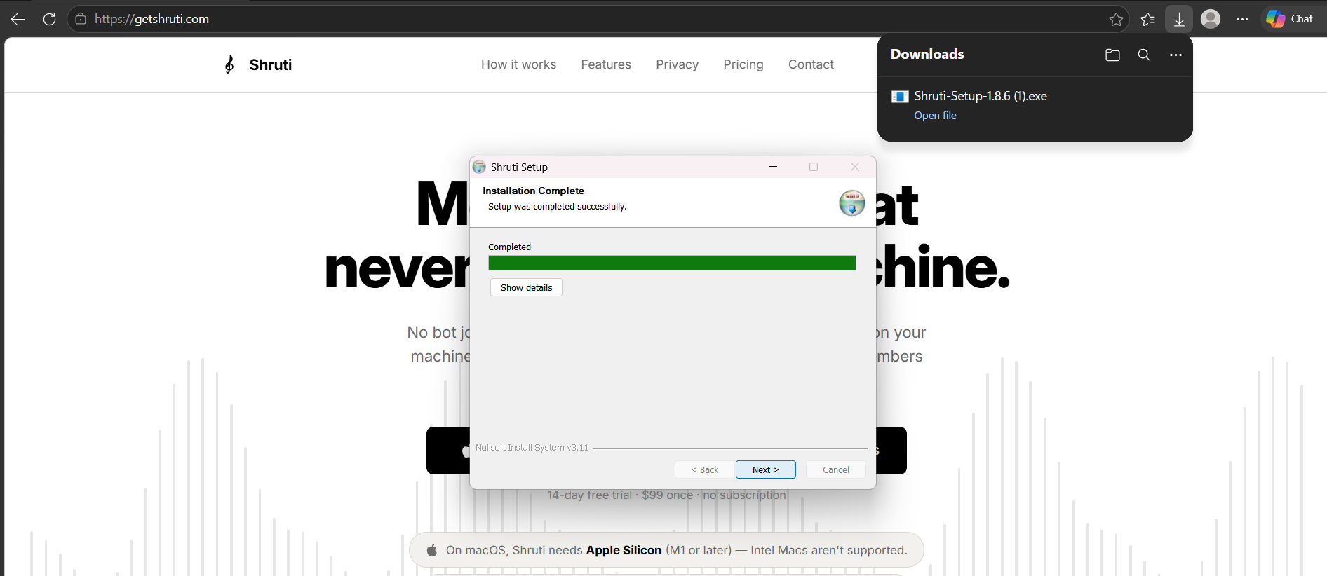 Installer — click Next